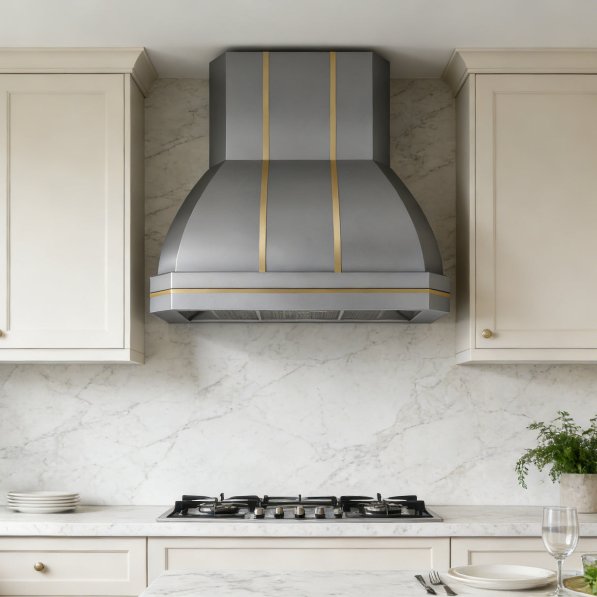 USA California Geometric Custom Stainless Steel Hood URHS-27