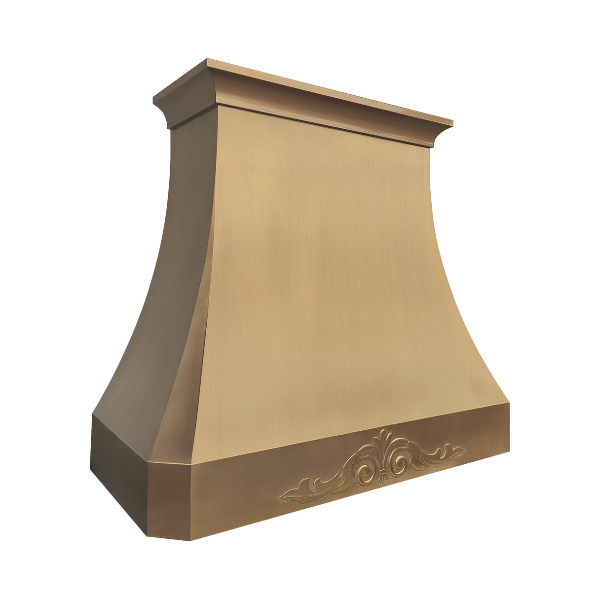 USA California Luxury Brass Range Hood with Decorative Pattern URHB-35