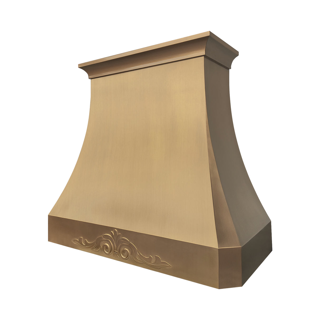 USA California Luxury Brass Range Hood with Decorative Pattern URHB-35