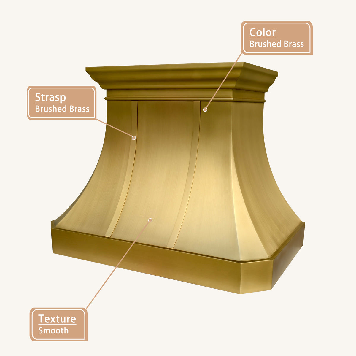 USA Chicago Artisan Brass Exhaust Hood URHB-164