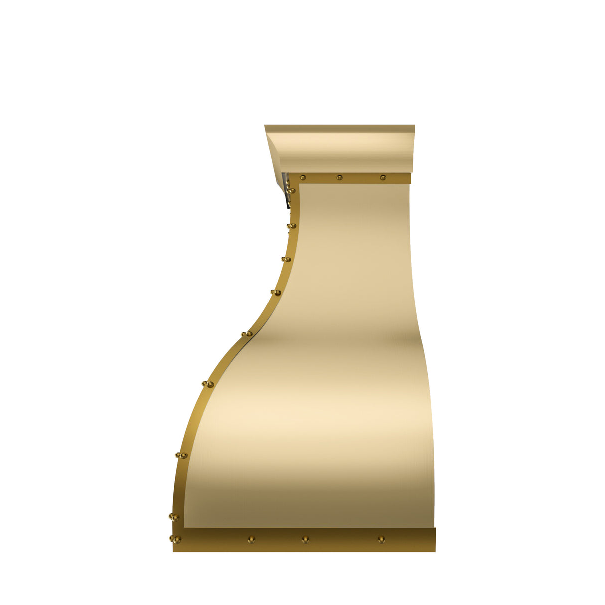 USA Classic Brass Bell Kitchen Hood with Decorative Rivets URHB-06