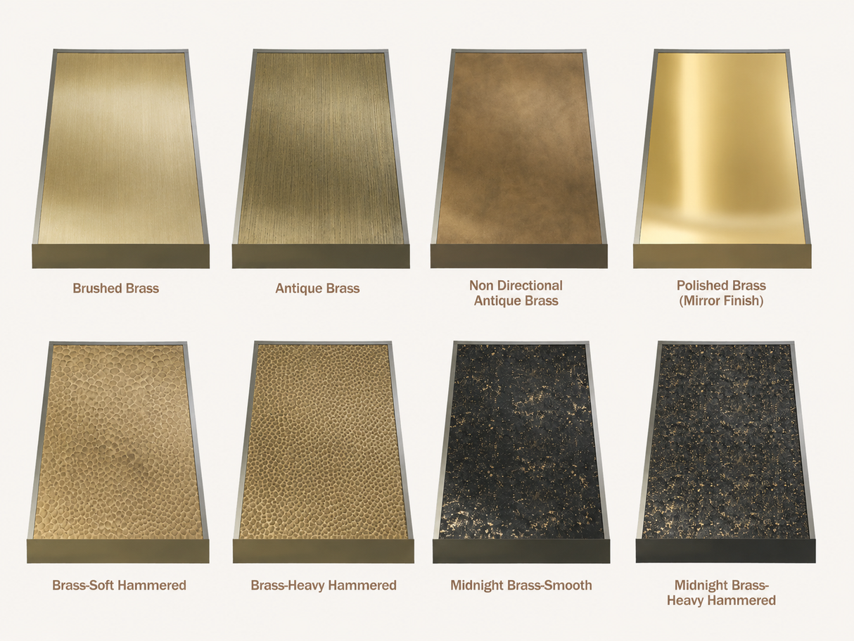 USA Classic Brass Range Hood with Stainless Steel Straps URHB-104