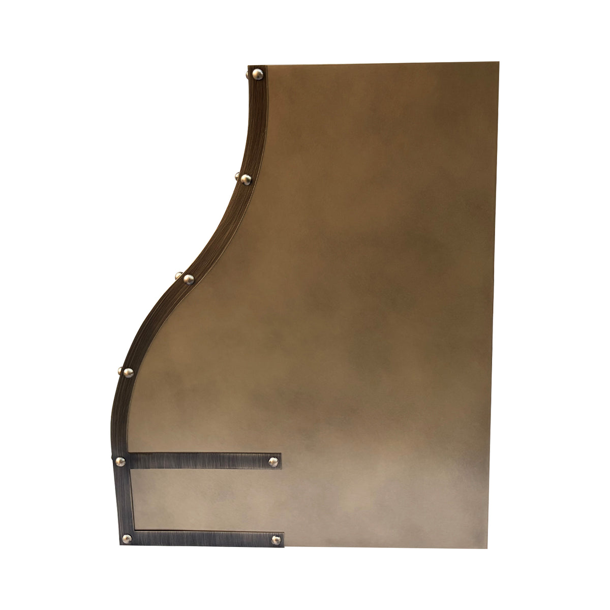 USA Classic Brass Vent Hood with Antique Brass Straps URHB-171