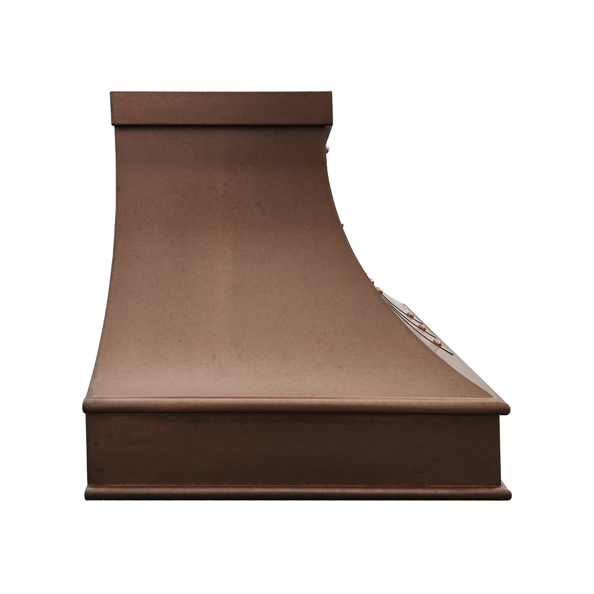 USA Classic Copper Kitchen Hood with Weathered Copper Straps URHC-68