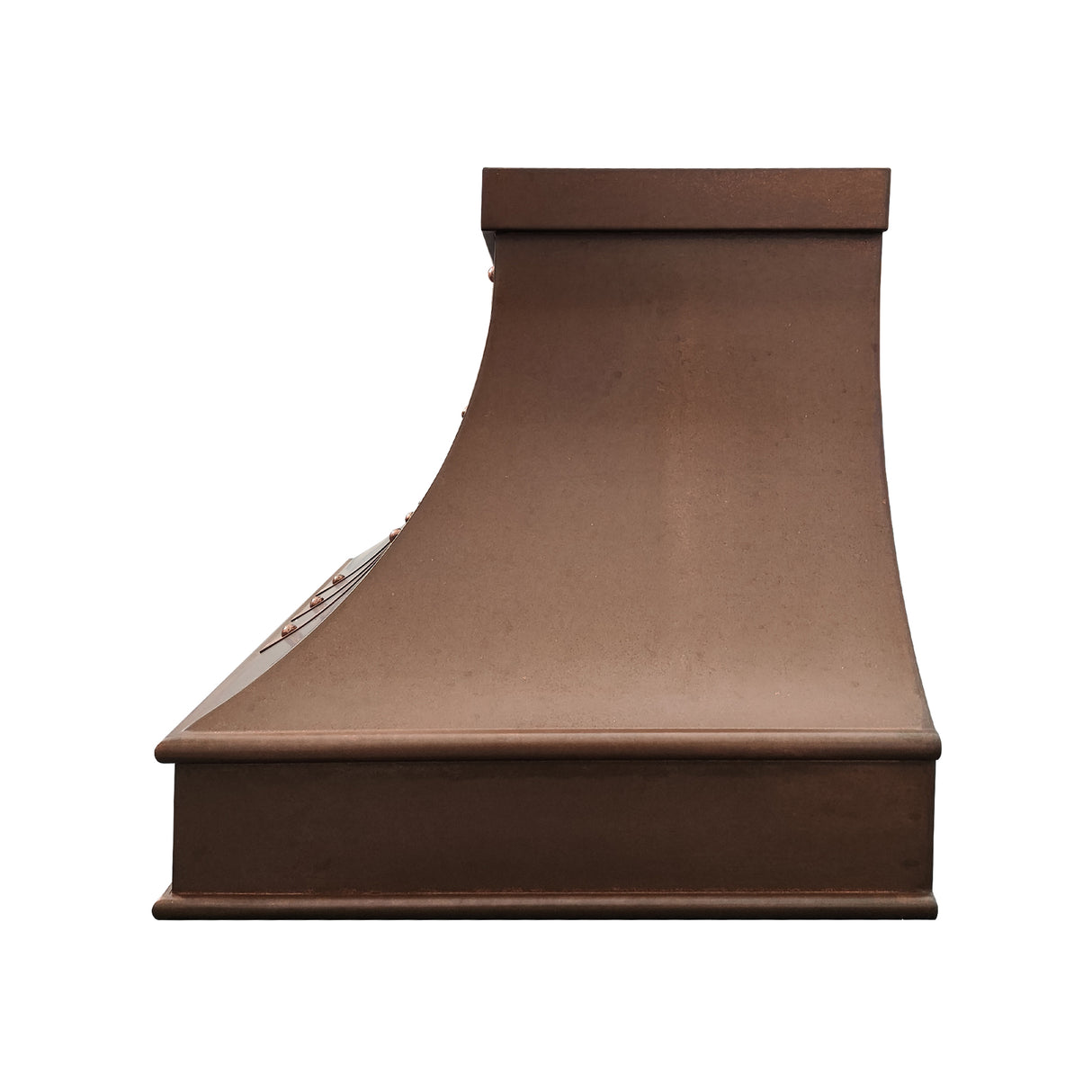 USA Classic Copper Kitchen Hood with Weathered Copper Straps URHC-68