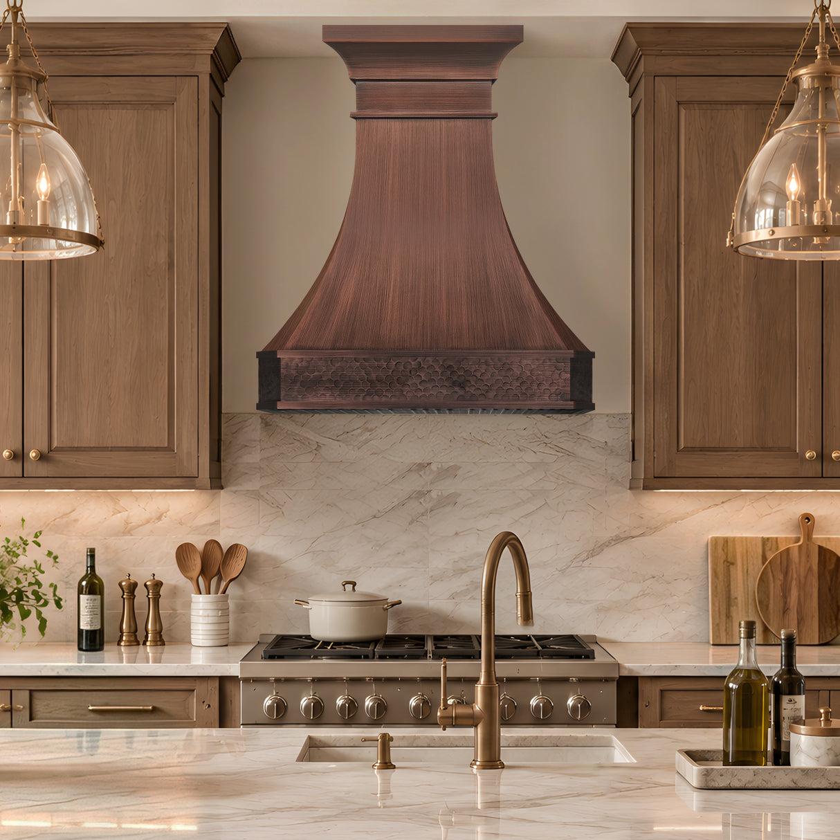 USA Classic Handcrafted Antique Copper Exhaust Hood URHC-109