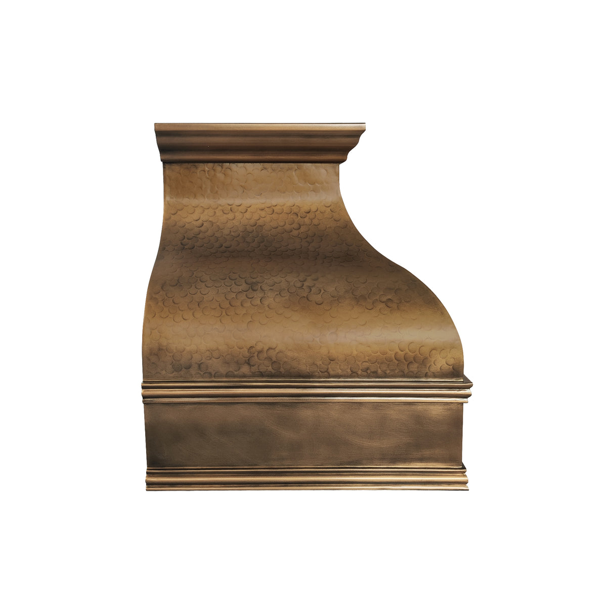 USA Classic Non-direction Antique Brass Vent Hood with Soft Hammered Finish URHB-145