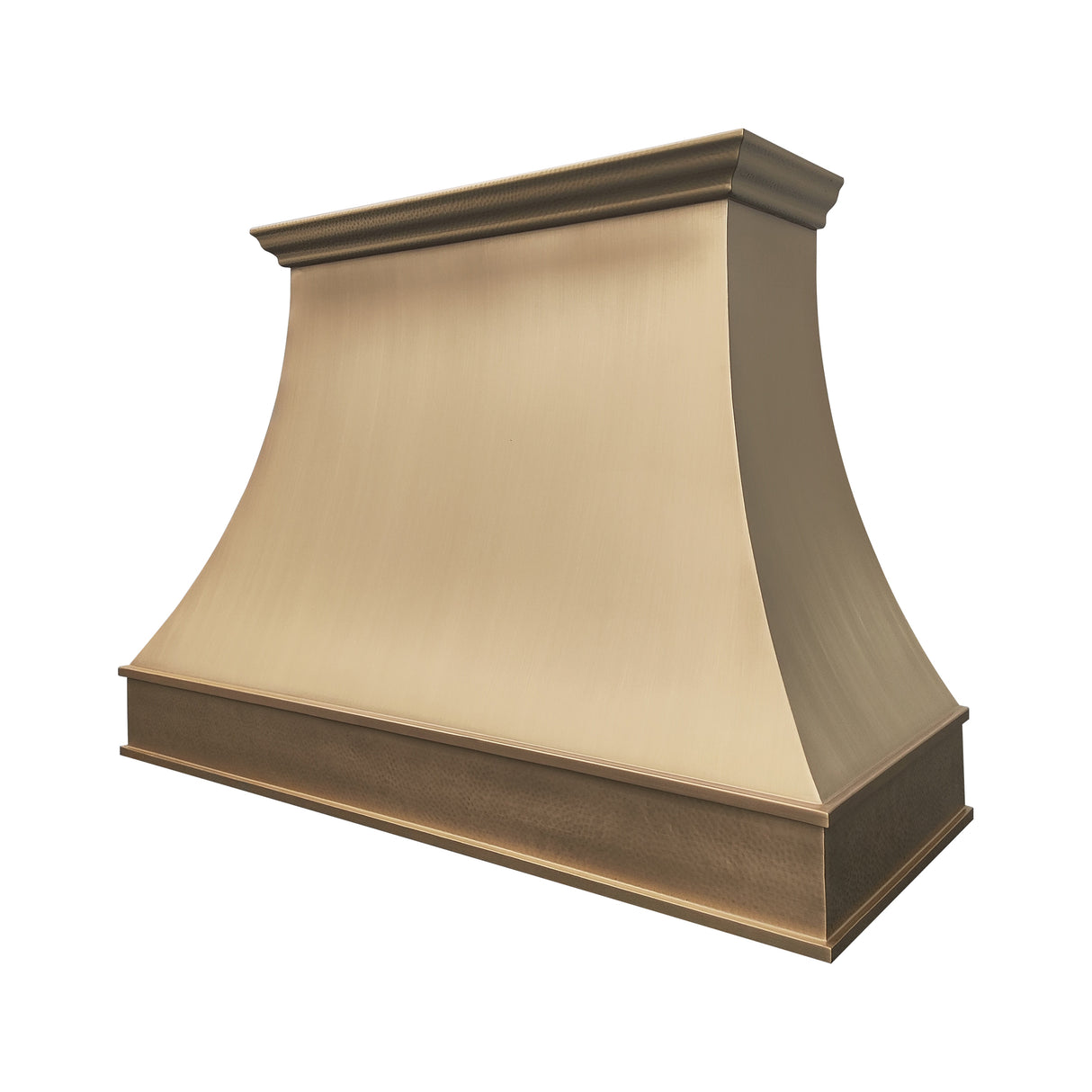 USA Custom Brass Range Hood with Artisan Curved Shaped URHB-77