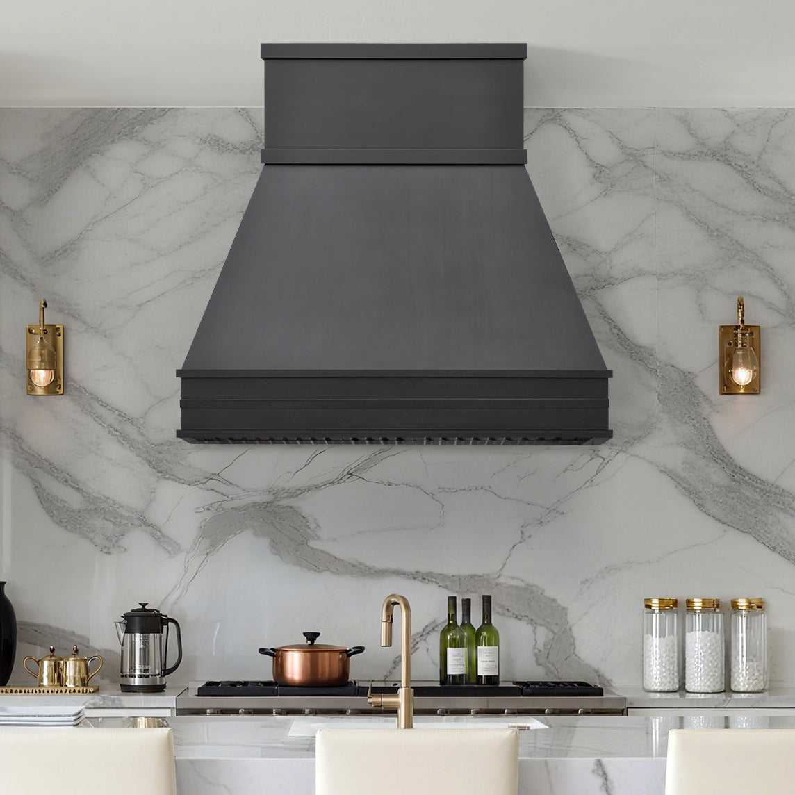 USA Custom Copper Range Hood for Modern Kitchen URHC-31