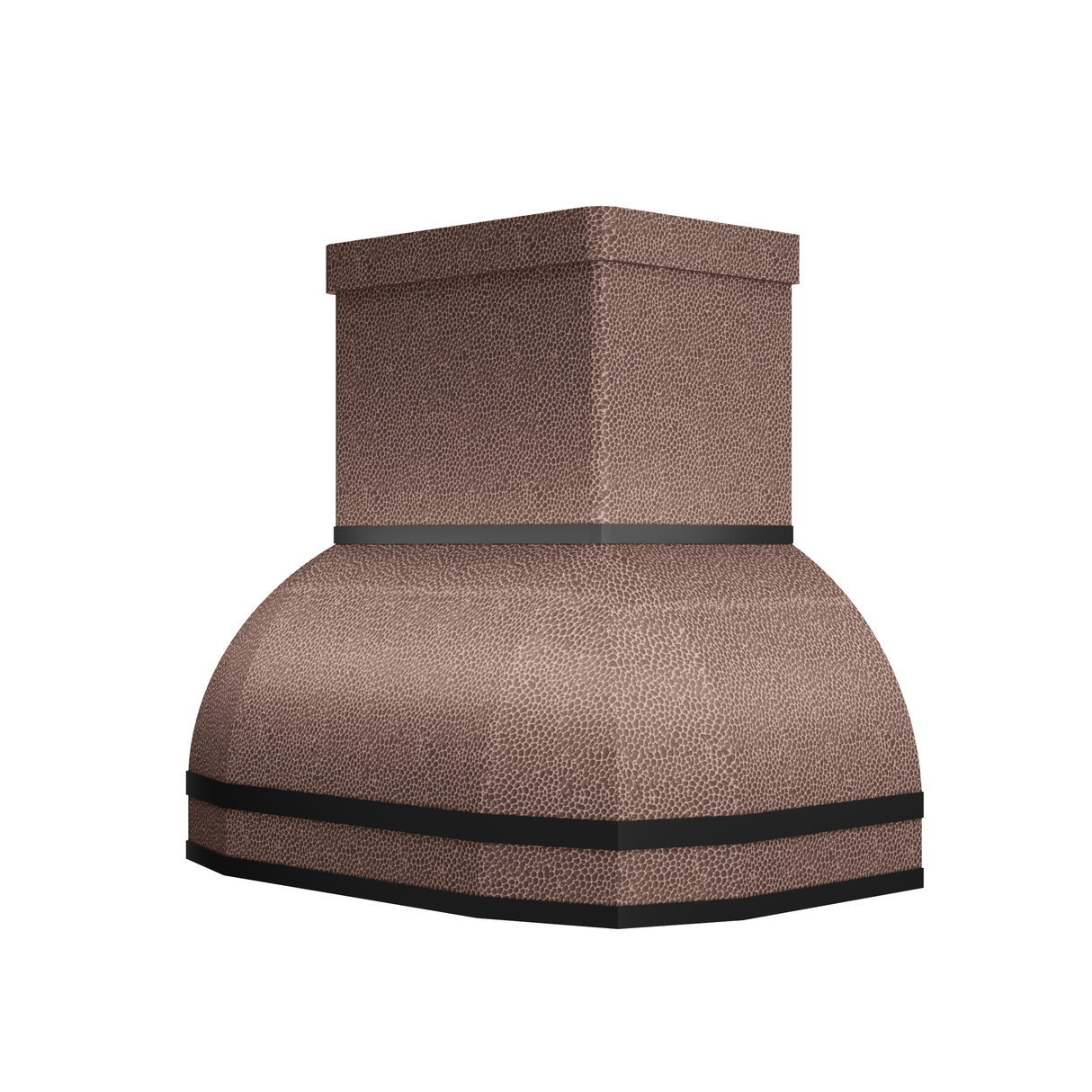 USA Custom Copper Range Hood with Geometric Mixed Design URHC-15