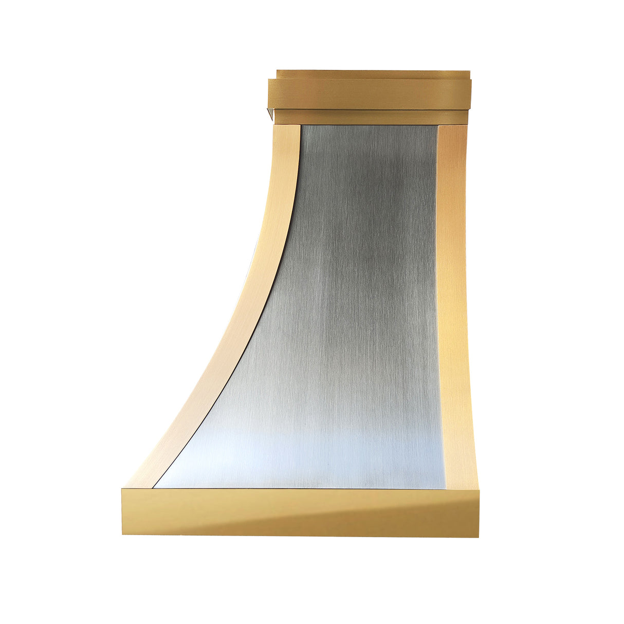 USA Custom Luxury Stainless Steel Range Hood with Brass Trims URHS-01