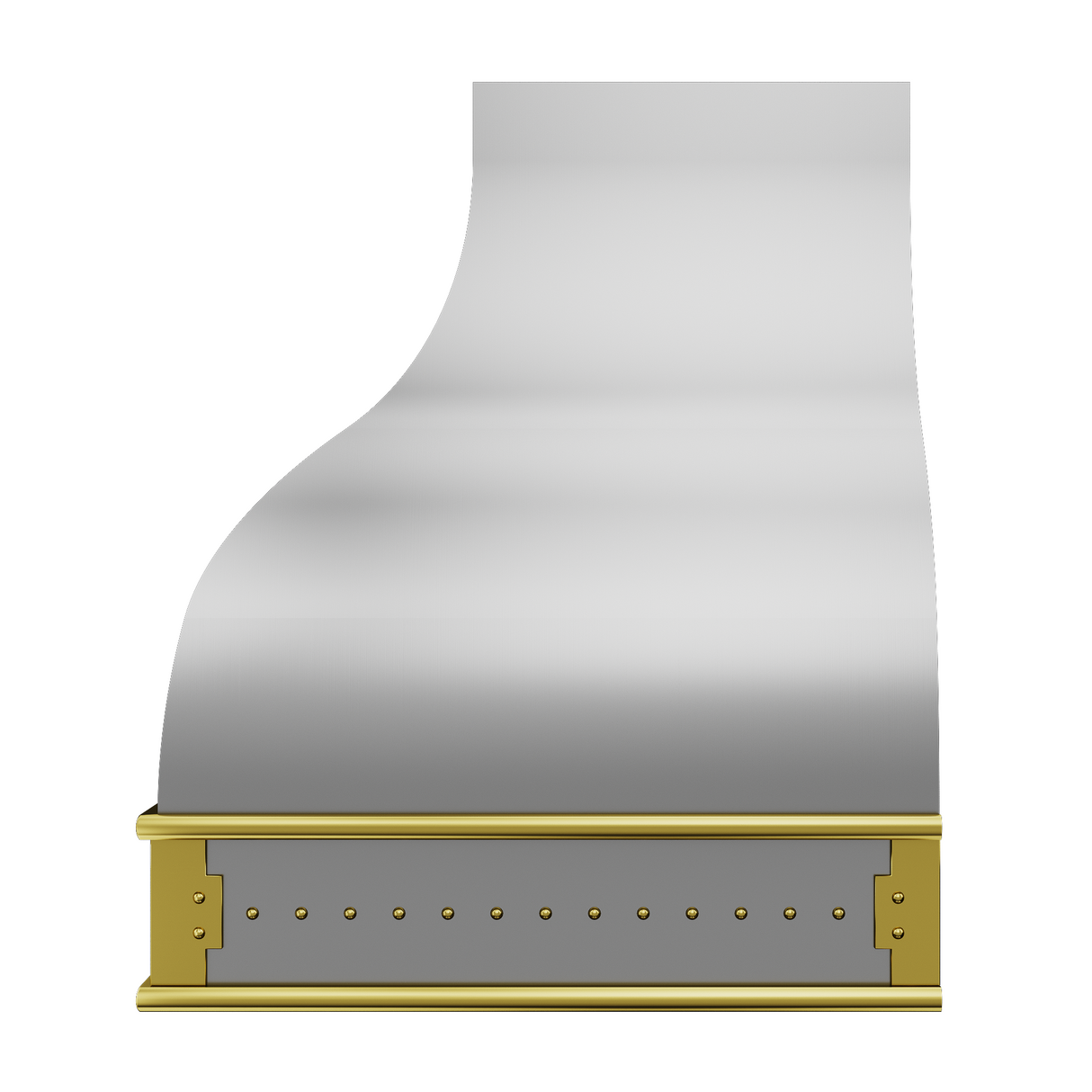 USA Custom Modern Stainless Steel Kitchen Hood with Simple Rivets URHS-35