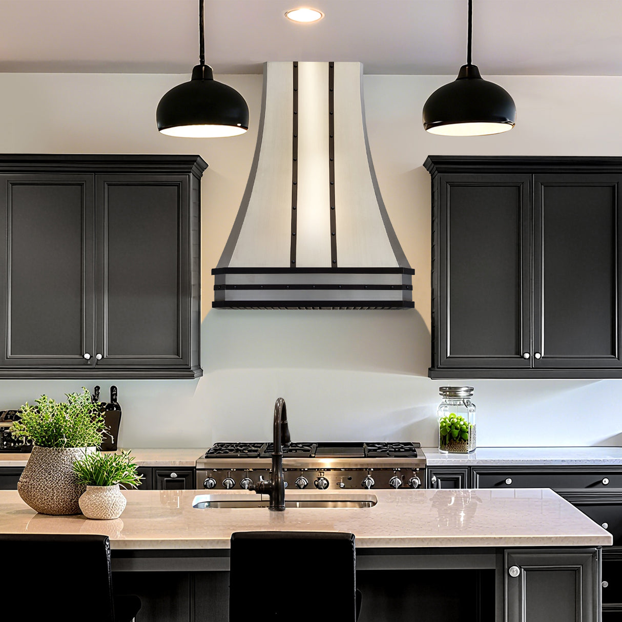 USA Custom Stainless Steel Kitchen Hood for Artisan Kitchen URHS-48