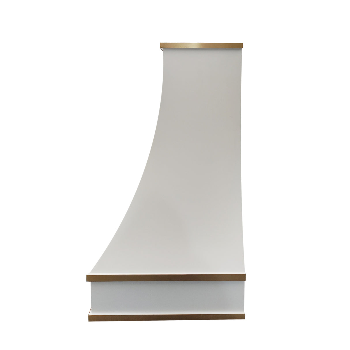 USA Custom Stainless Steel Luxury Vent Hood with Brass Straps and Rivets URHS-43