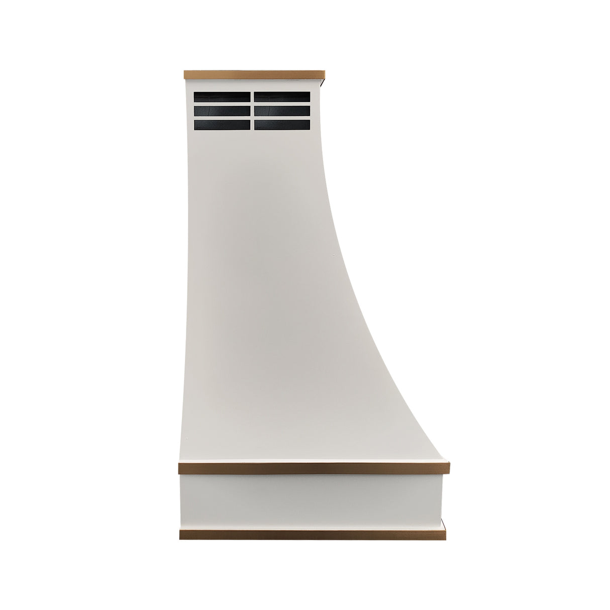 USA Custom Stainless Steel Luxury Vent Hood with Brass Straps and Rivets URHS-43