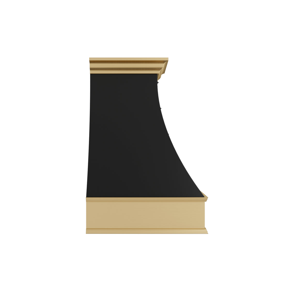 USA Designer Black Handmade Stainless Steel Kitchen Hoods with Brass Apron URHS-246