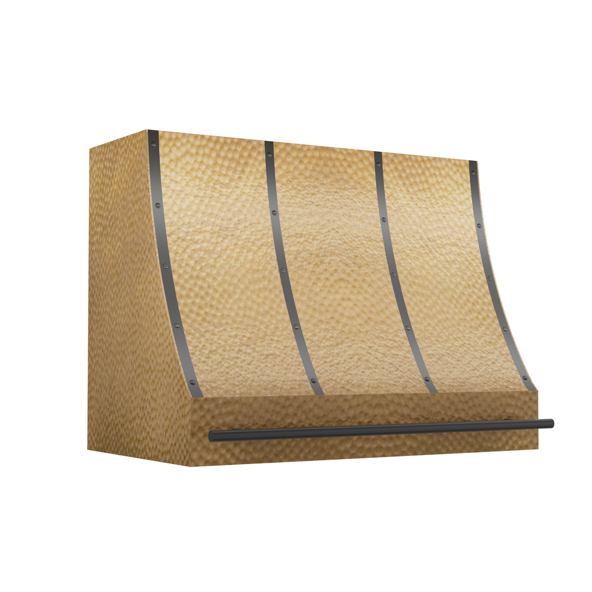 USA Designer Brass Stove Hood Featuring Hammered Texture URHB-84