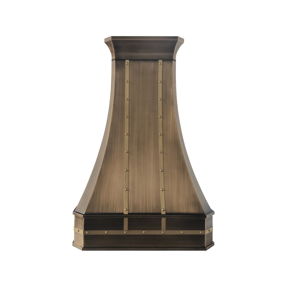 USA Handmade Brass Exhaust Hood with Classic Straps URHB-141