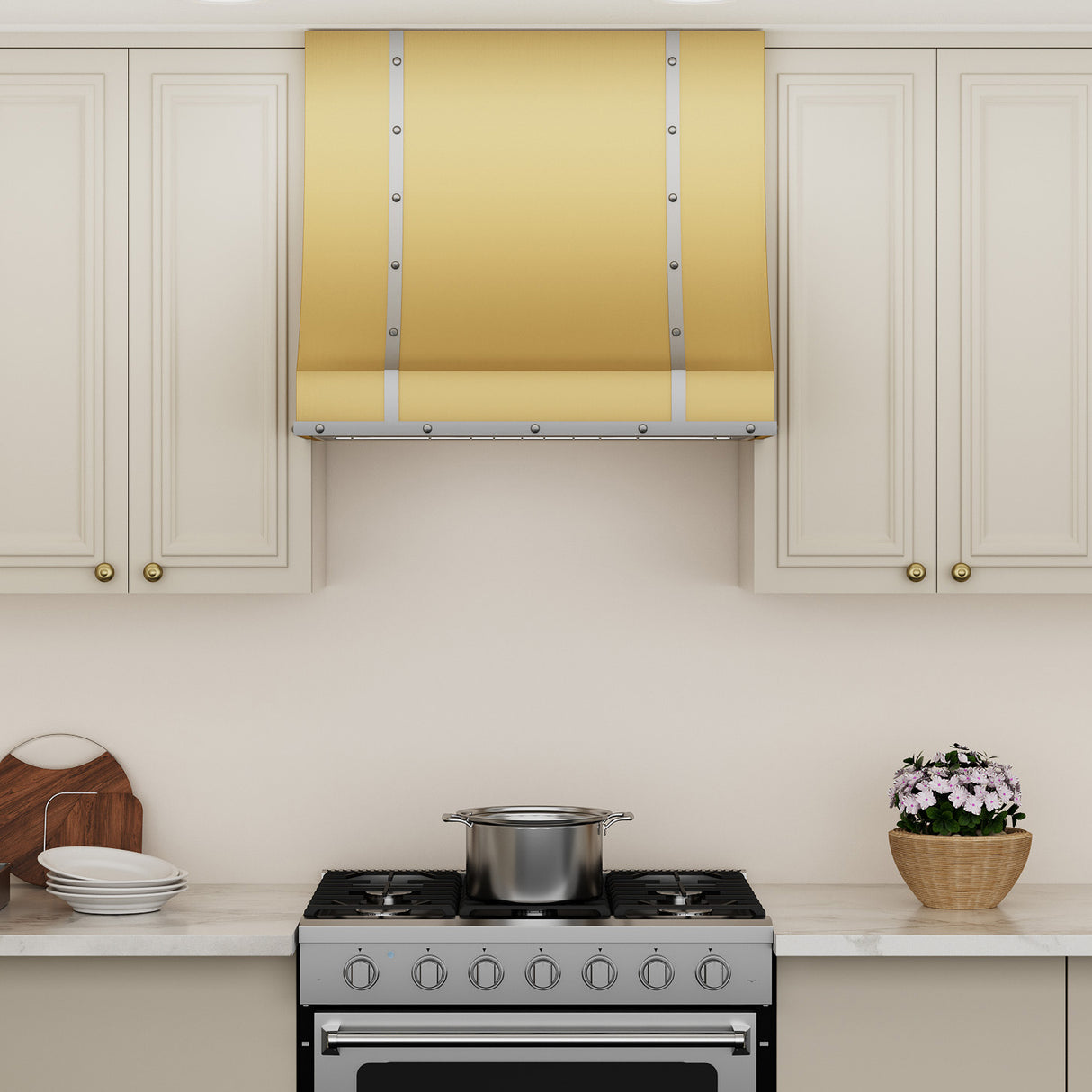 USA Las Vegas Luxury Brass Kitchen Hood URHB-55