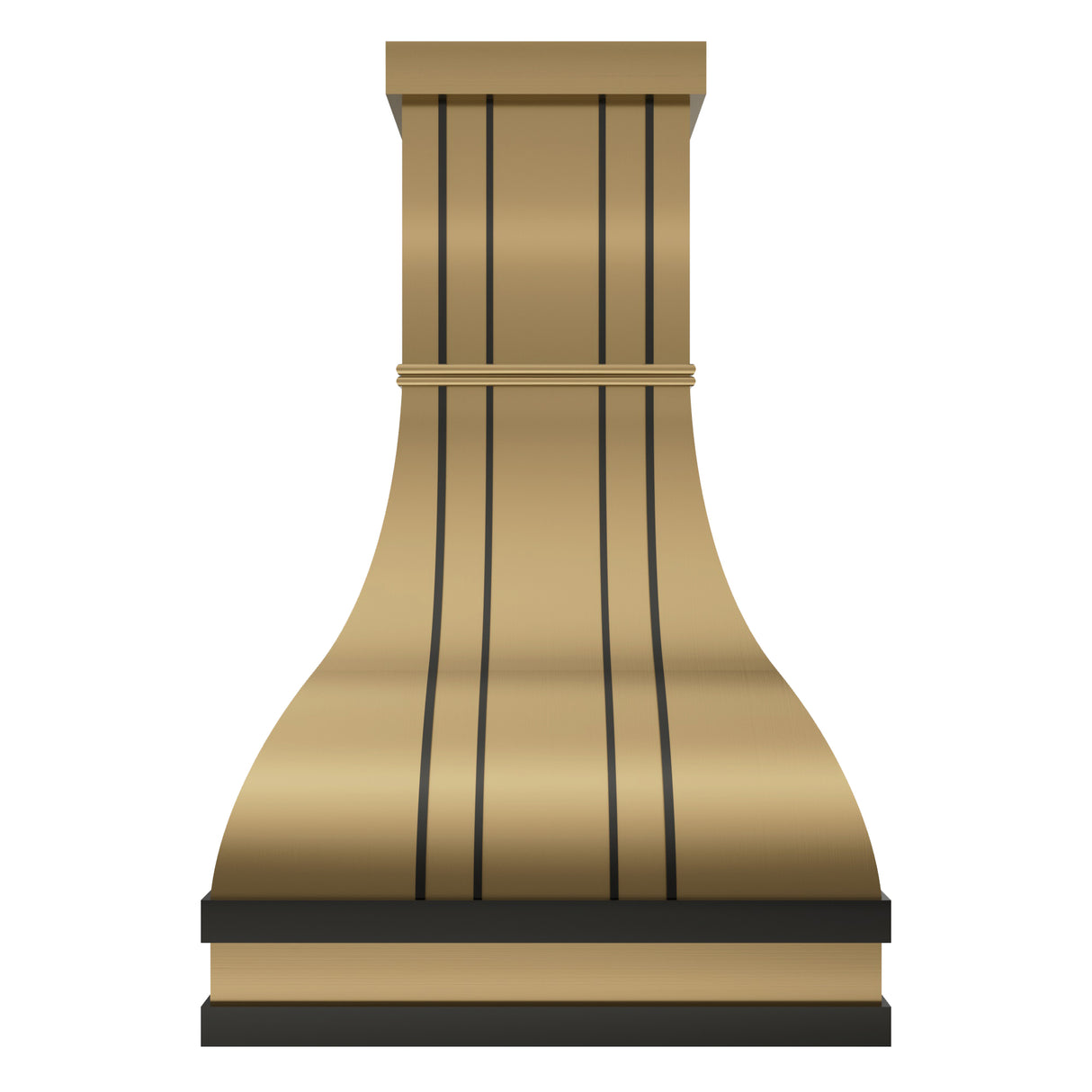 USA Long Brass Stove Hood with Bell Shape Design URHB-14