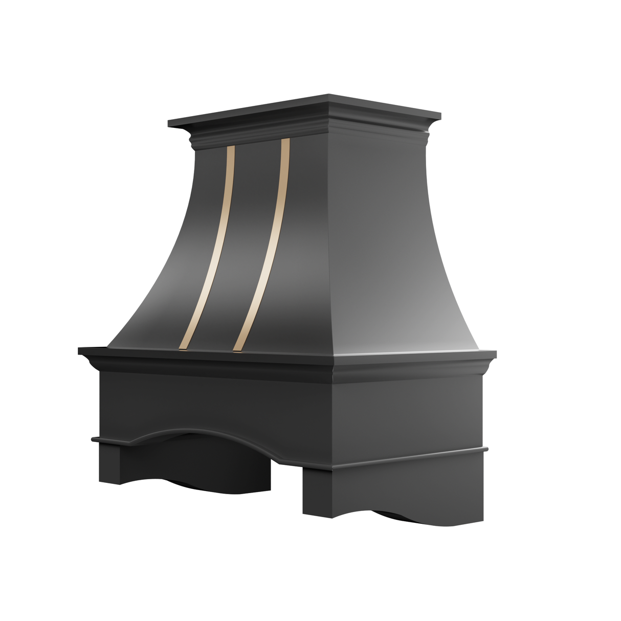 USA Luxury Stainless Steel Vent Hood with Black Finish URHS-17