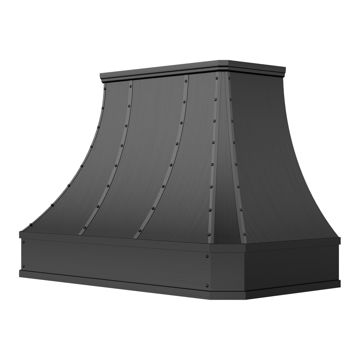 USA Luxury Copper Stove Hood Featuring Bronze Copper Straps URHC-71