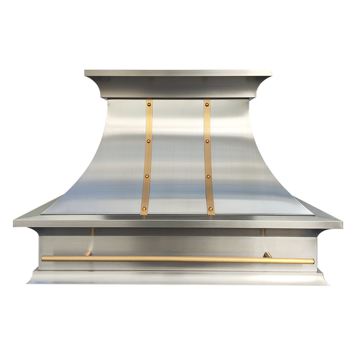 USA Luxury Stainless Steel Vent Hood with Brass Decor URHS-36
