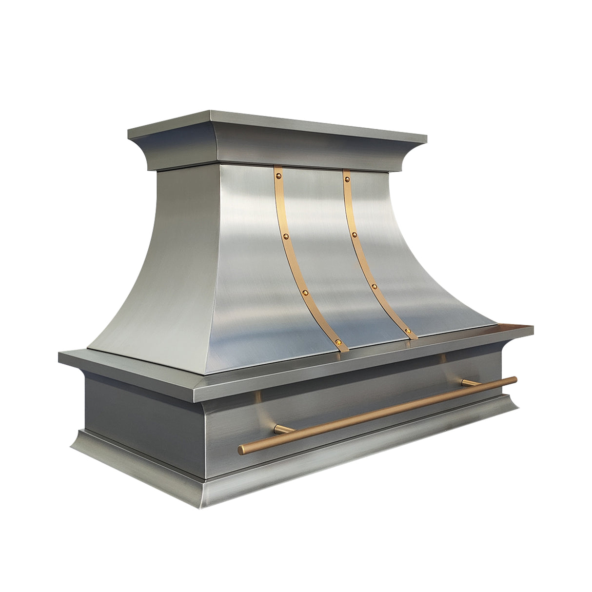 USA Luxury Stainless Steel Vent Hood with Brass Decor URHS-36