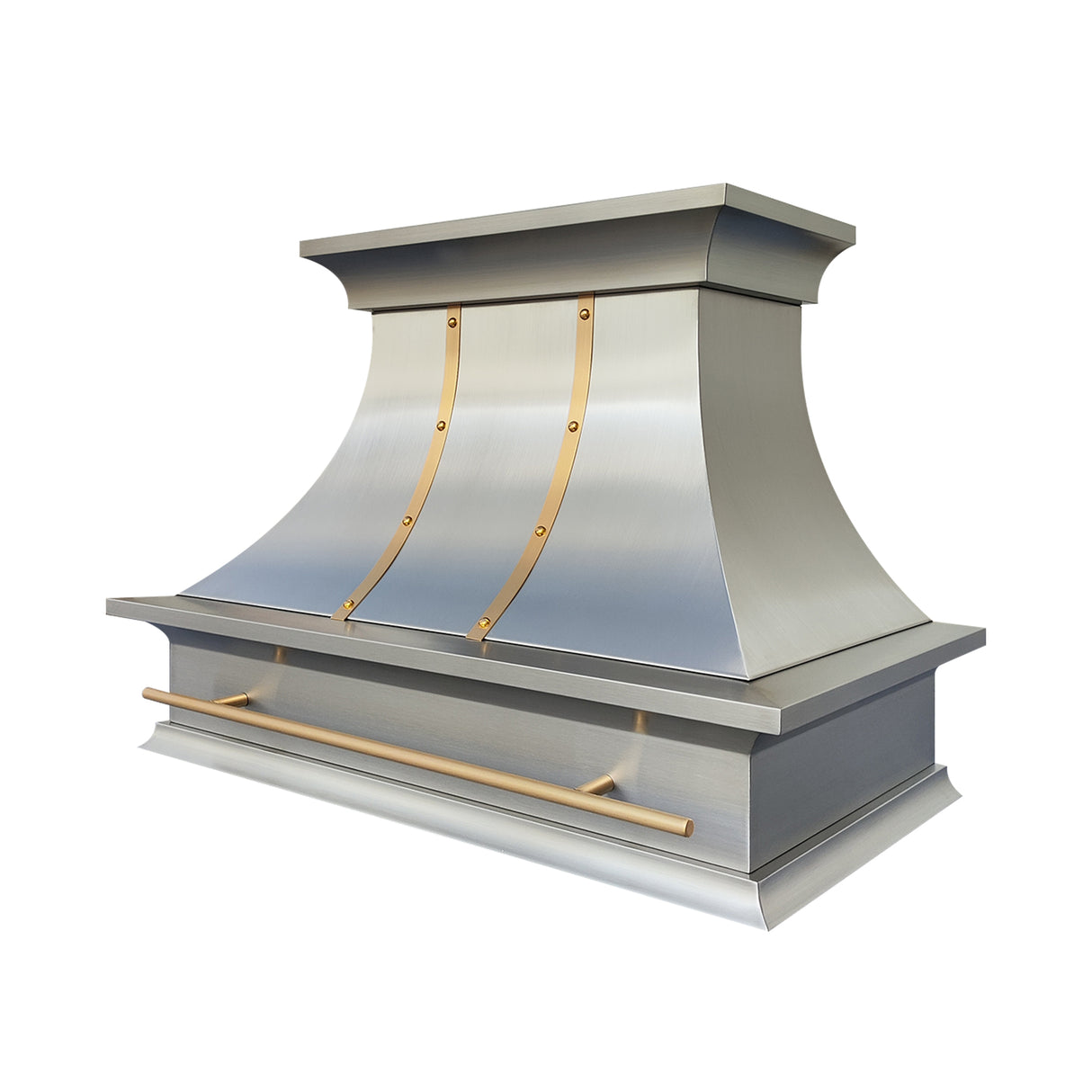USA Luxury Stainless Steel Vent Hood with Brass Decor URHS-36