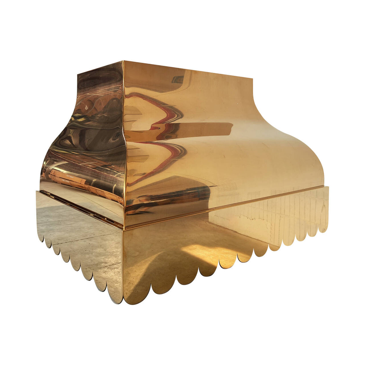 USA Luxury Polished Brass Vent Hood with Bell Shaped URHB-156