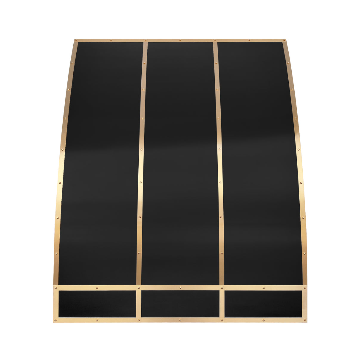 USA Luxury Stainless Steel Kitchen Hood with Artisan Brass Rivets URHS-133
