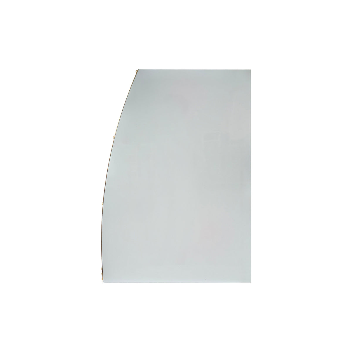 USA Luxury White Stainless Steel Stove Hood Faeaturing Polished Brass Straps URHS-256