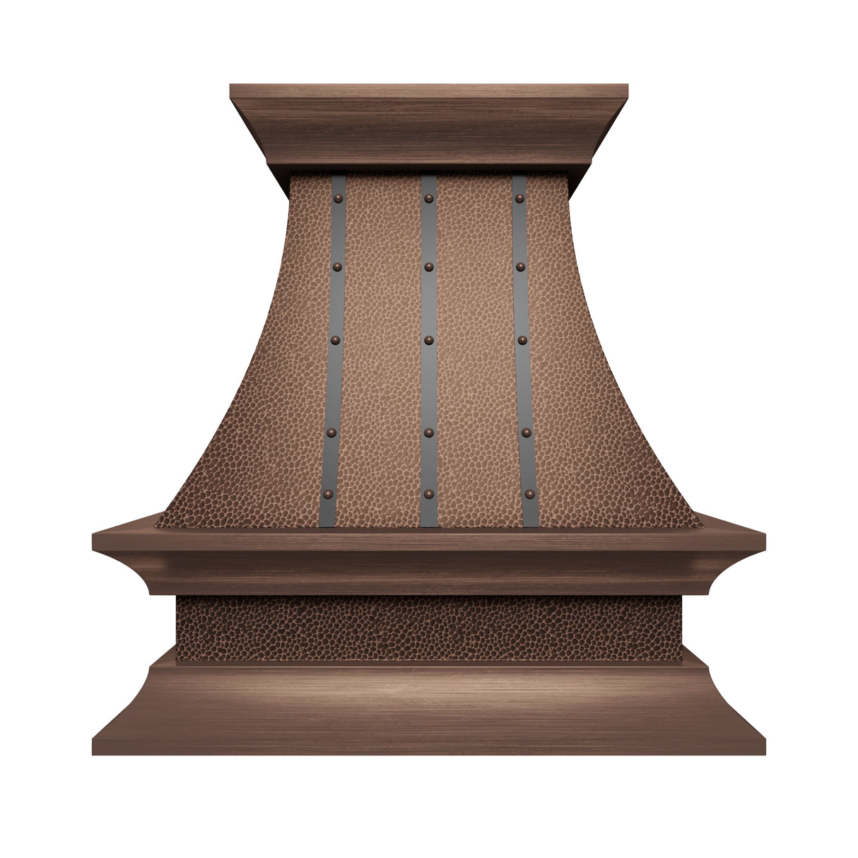 USA Custom Metal Range Hood with Handcrafted Details URHC-17