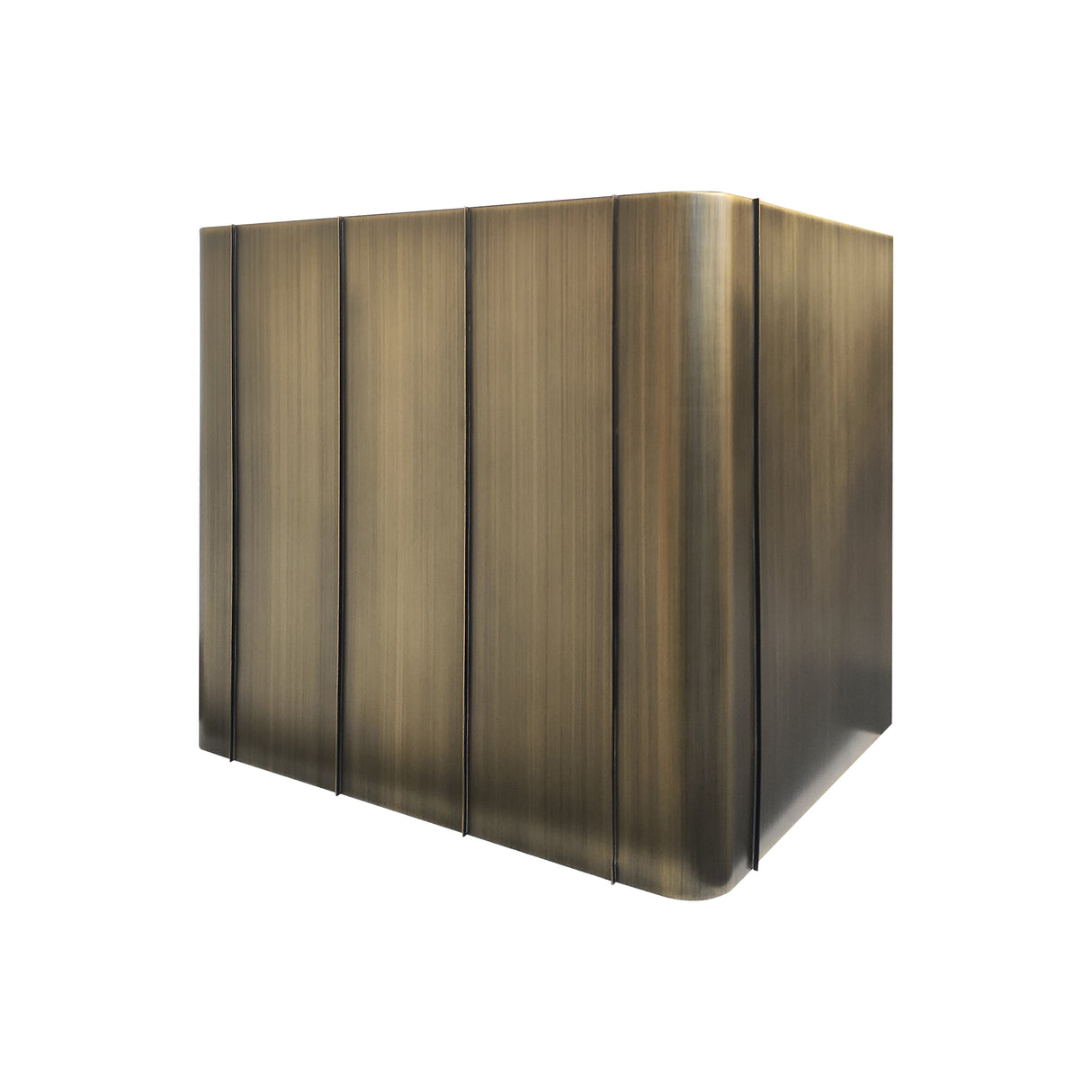 USA Minimal Box Shaped Custom Brass Range Hood URHB-140