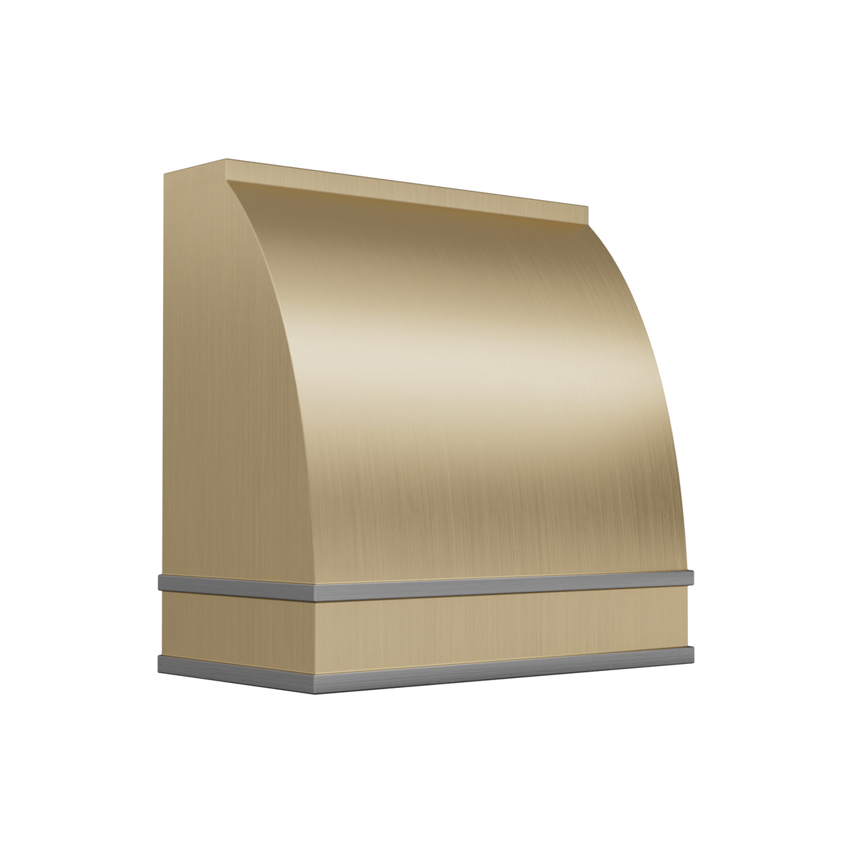 USA Minimal Brass Kitchen Hood Featuring Stainless Steel Straps URHB-113