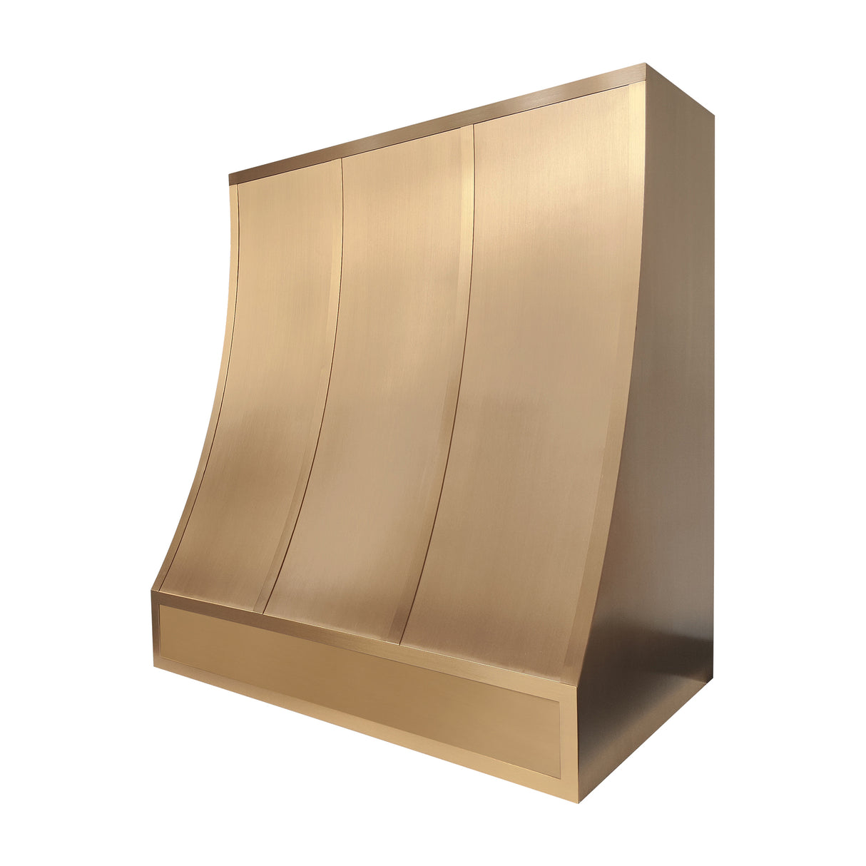 USA Minimal Custom Brushed Brass Stove Hood URHB-121