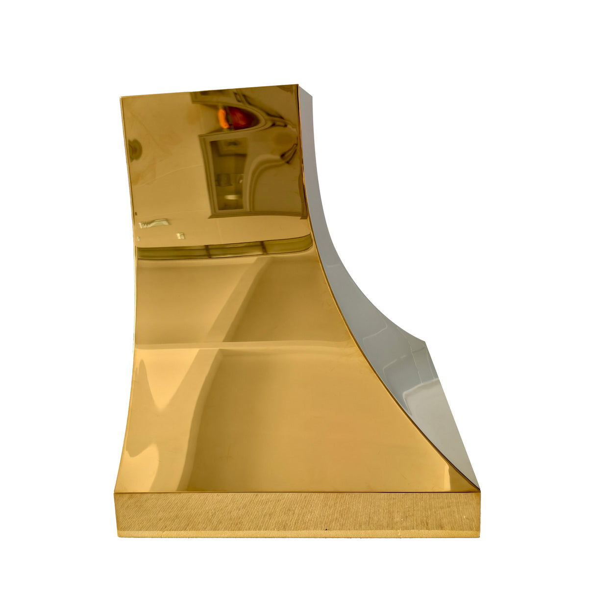 USA Minimal Custom Polished Brass Stove Hood URHB-159