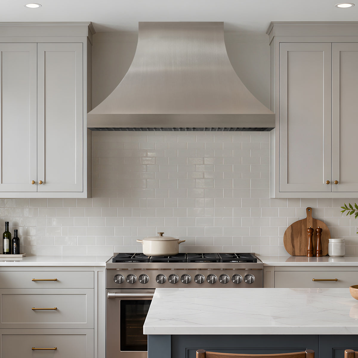 USA Minimal Handcrafted Brushed Stainless Steel Exhaust Hood URHS-269
