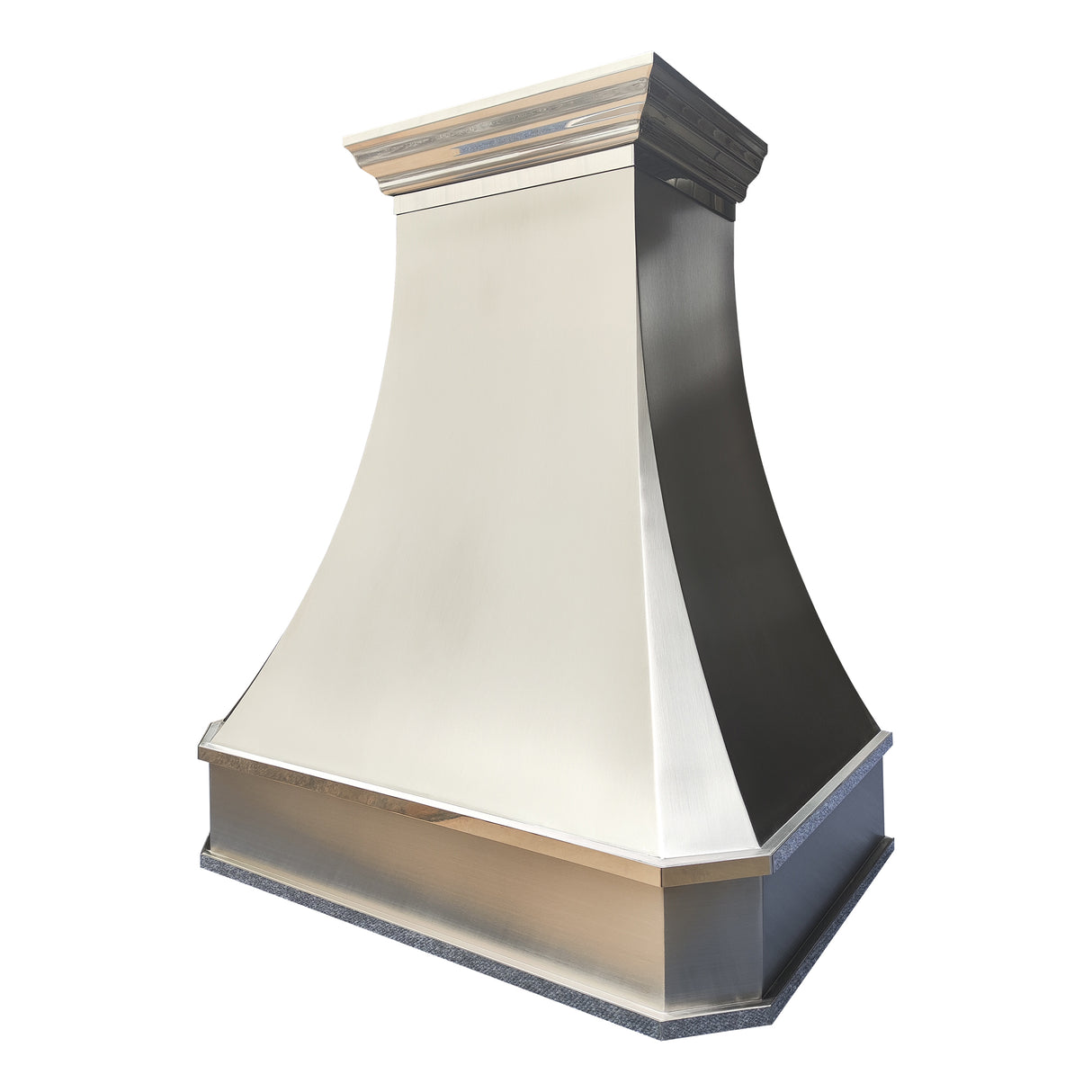 USA Minimal Stainless Steel Exhaust Hood Featuring Polished Straps URHS-222