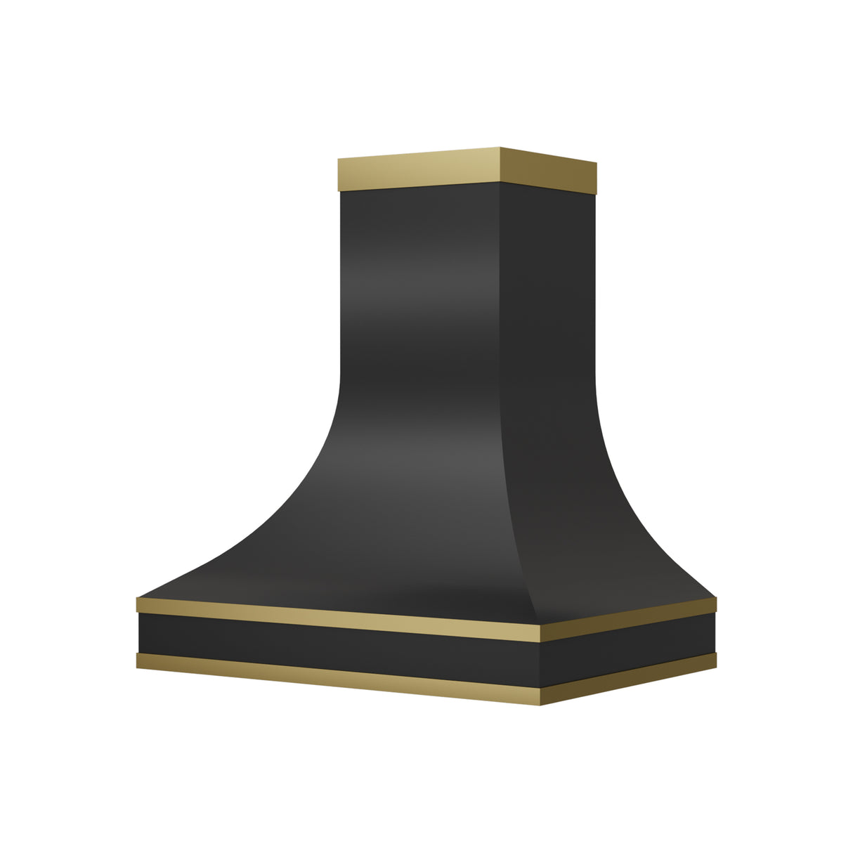 USA Minimal Stainless Steel Range Hood with Custom Brass Straps URHS-178