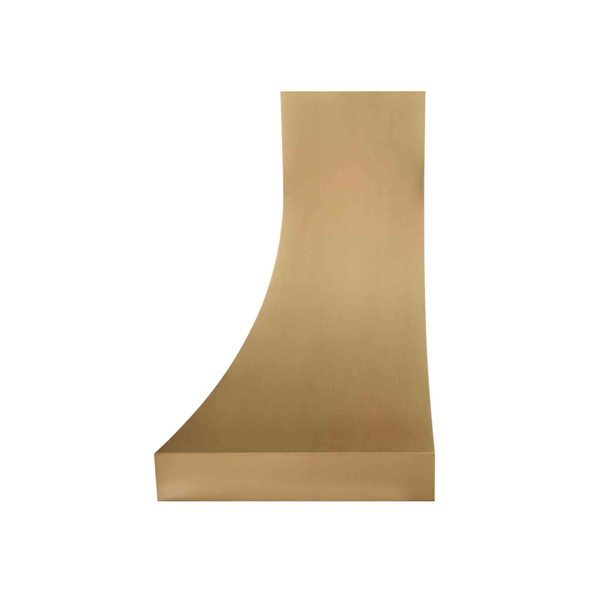USA Minumal Handcrafted Brushed Brass Stove Hood URHB-169