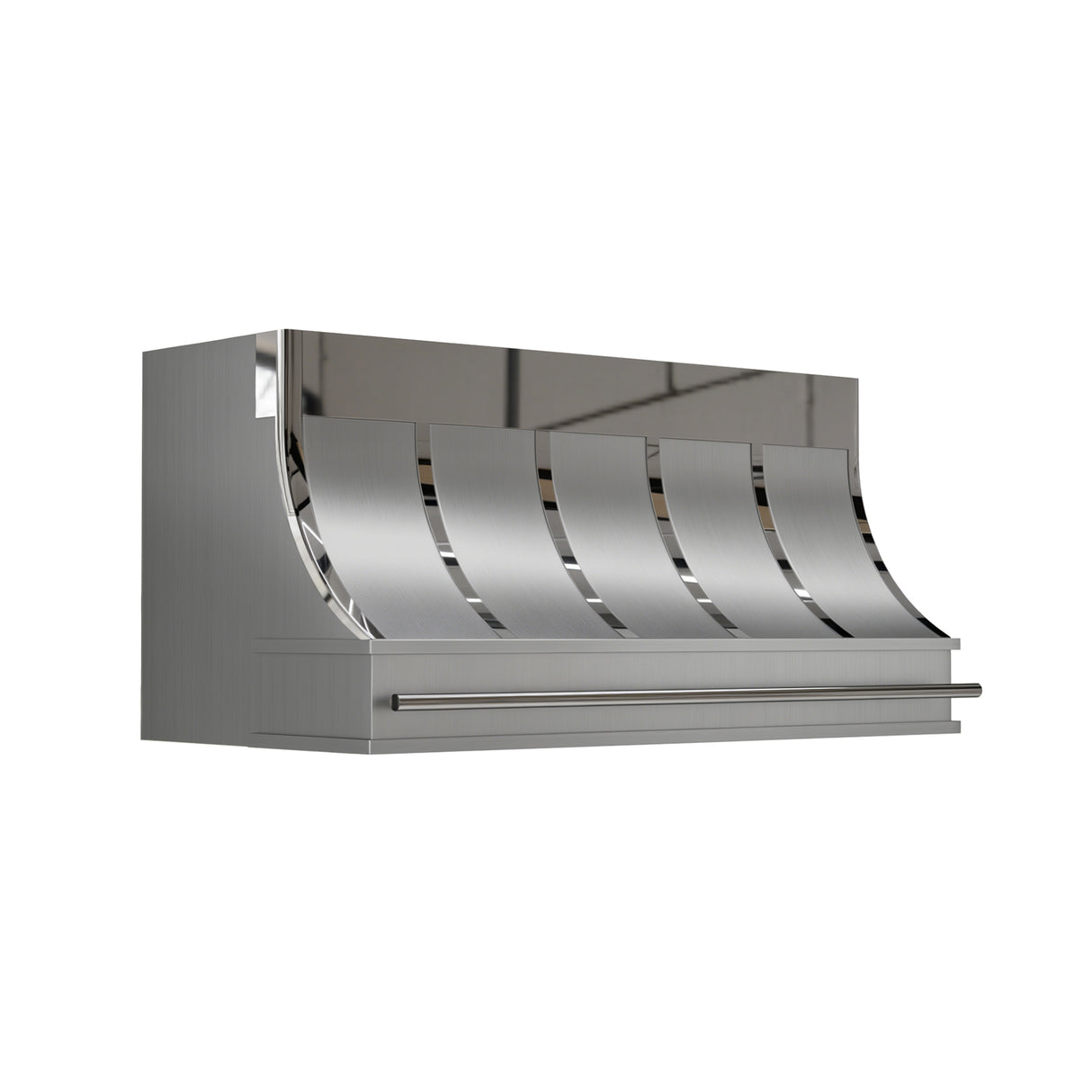 USA Modern Handmade Stainless Steel Vent Hood with Polished Details URHS-245