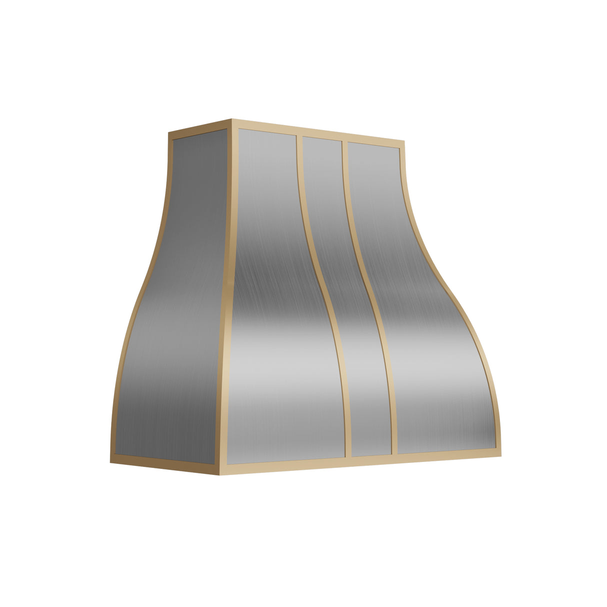 USA Modern Stainless Steel Exhaust Hood with Handmade Brass Straps URHS-252