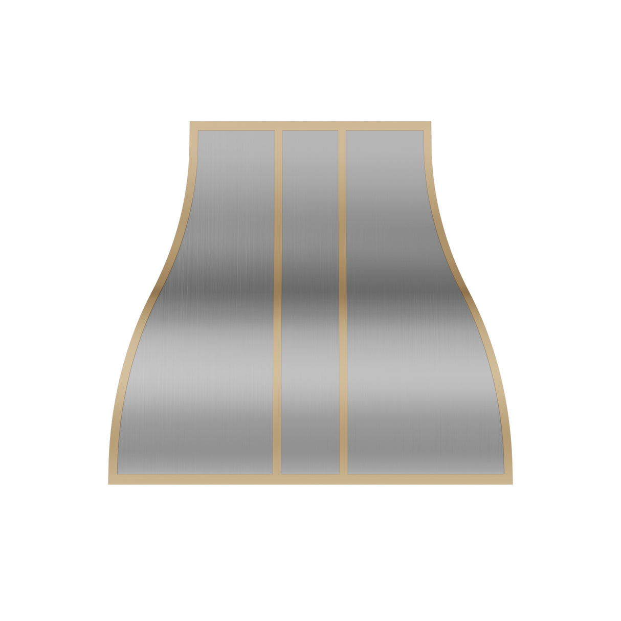 USA Modern Stainless Steel Exhaust Hood with Handmade Brass Straps URHS-252