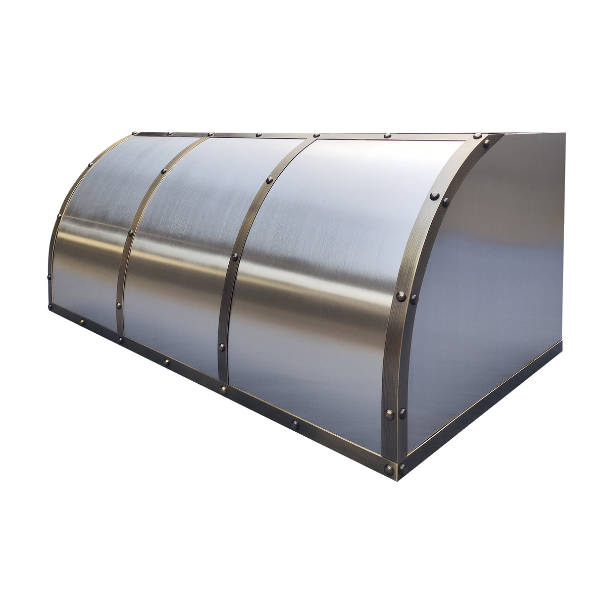 USA Modern Stainless Steel Kitchen Hood Featuring Artisan Straps USHS-134