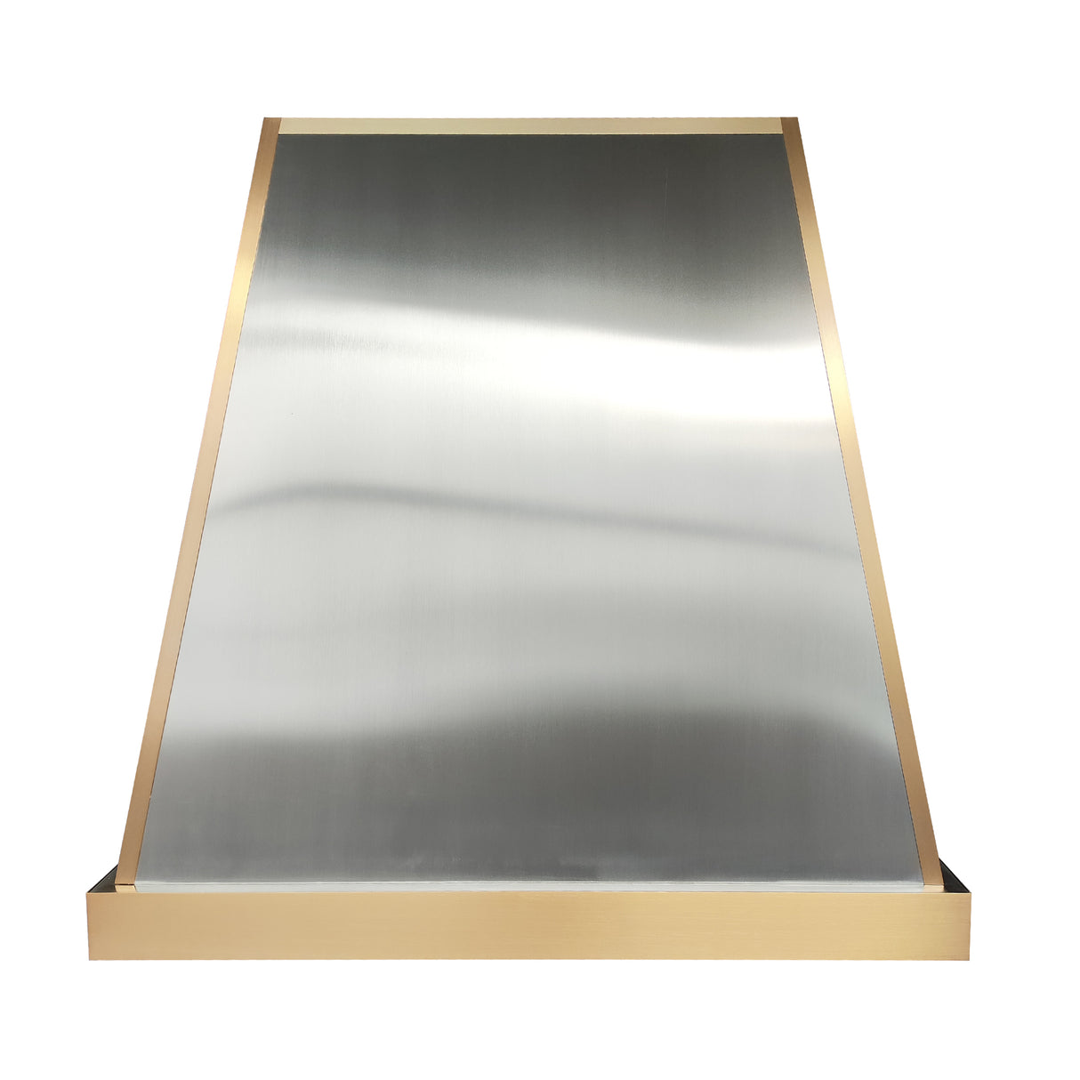 USA Modern Stainless Steel Kitchen Hood with Artisan Brass Apron URHS-224