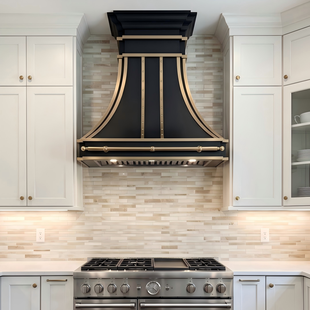 USA New York Designer Black Stainless Steel Stove Hood URHS-234