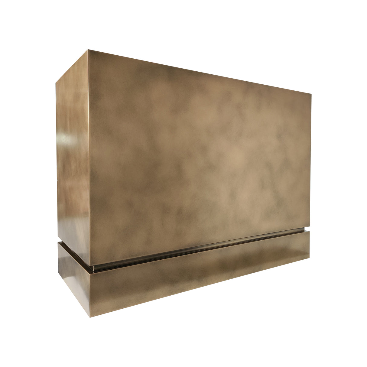 USA Non-directional Brass Custom Stove Hood with Artisan Box Shaped URHB-110