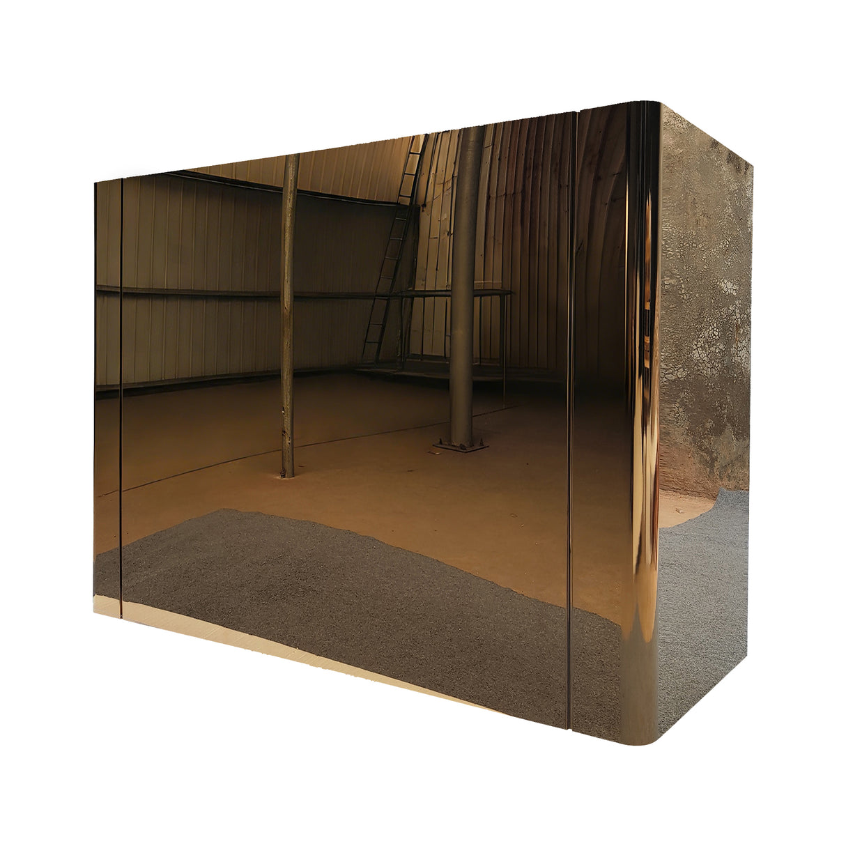 USA Polished Classic Brass Range Hood with Box Shaped URHB-75