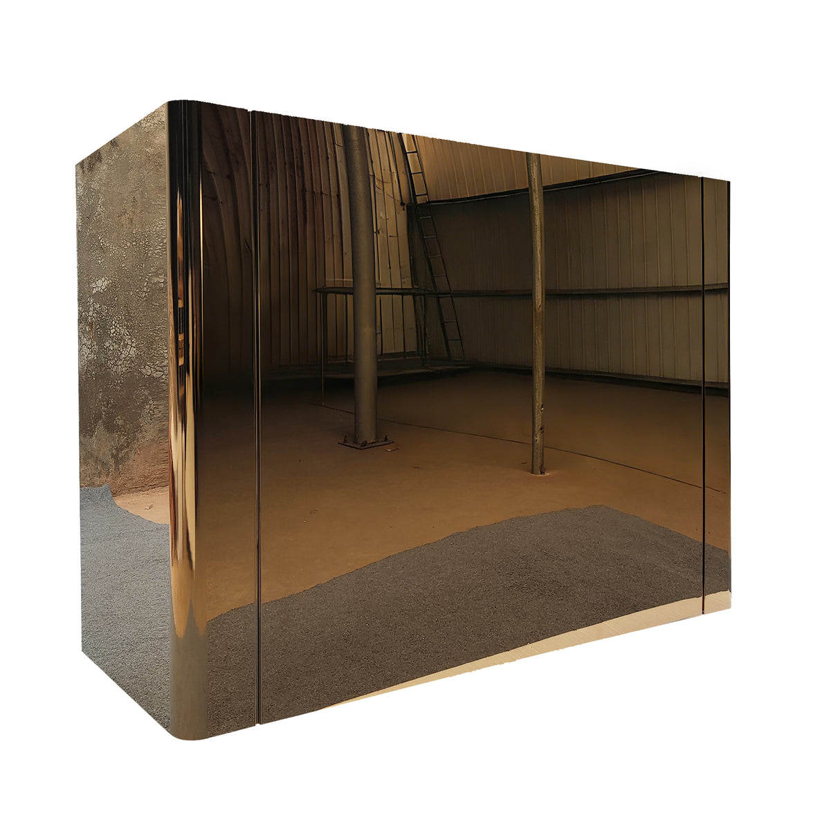 USA Polished Classic Brass Range Hood with Box Shaped URHB-75